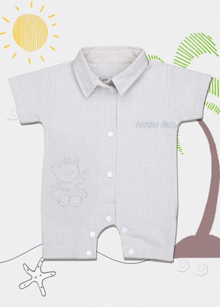 Sanaulla Exclusive Range Cotton Fancy Kids Romper -  1038 Fawn