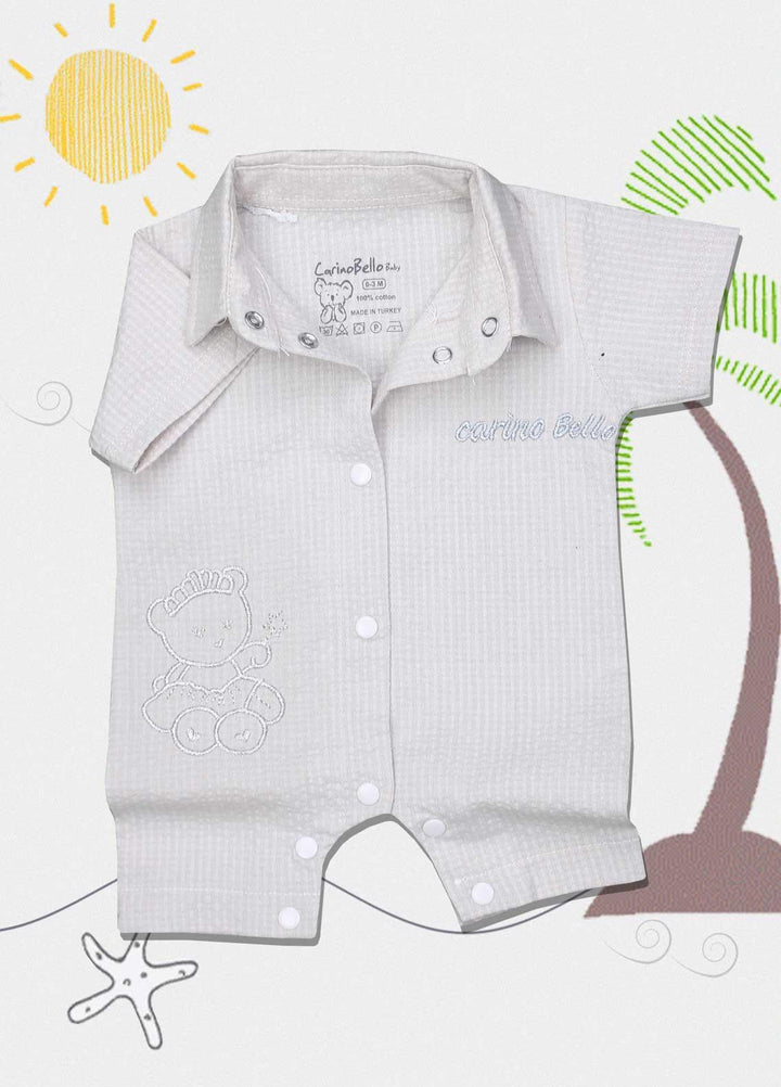 Sanaulla Exclusive Range Cotton Fancy Kids Romper -  1038 Fawn