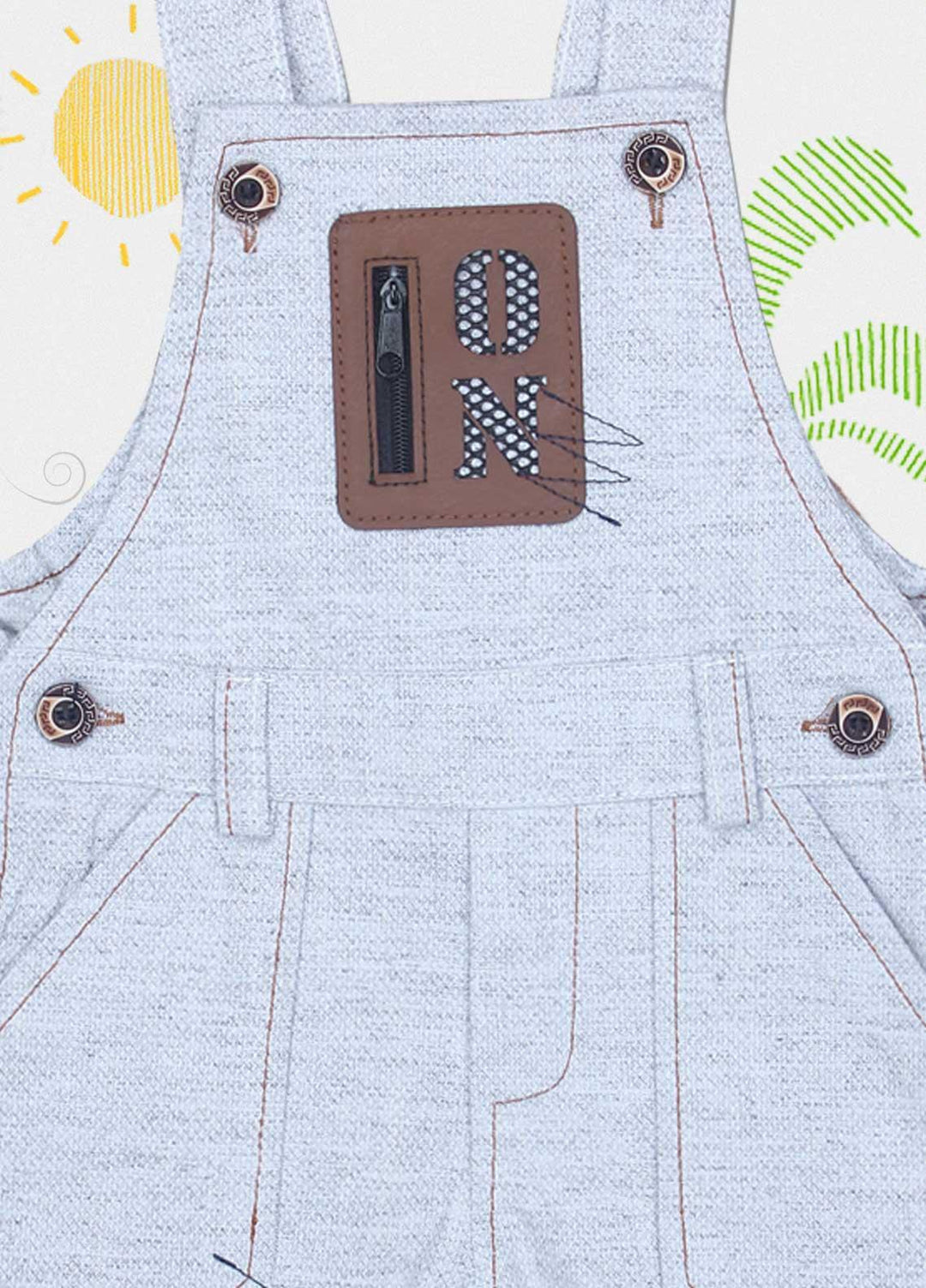 Sanaulla Exclusive Range Cotton  Kids Rompers -  113302 Grey