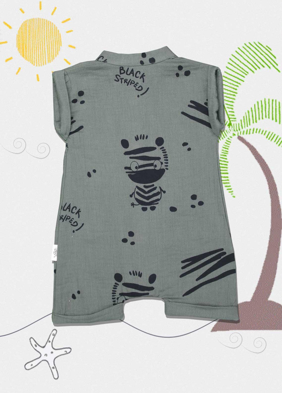 Sanaulla Exclusive Range Cotton  Kids Rompers -  1247 Green