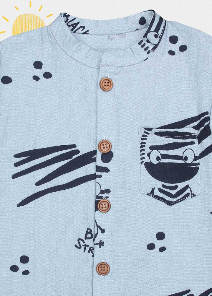 Sanaulla Exclusive Range Cotton  Rompers for Kids -  1247 Grey