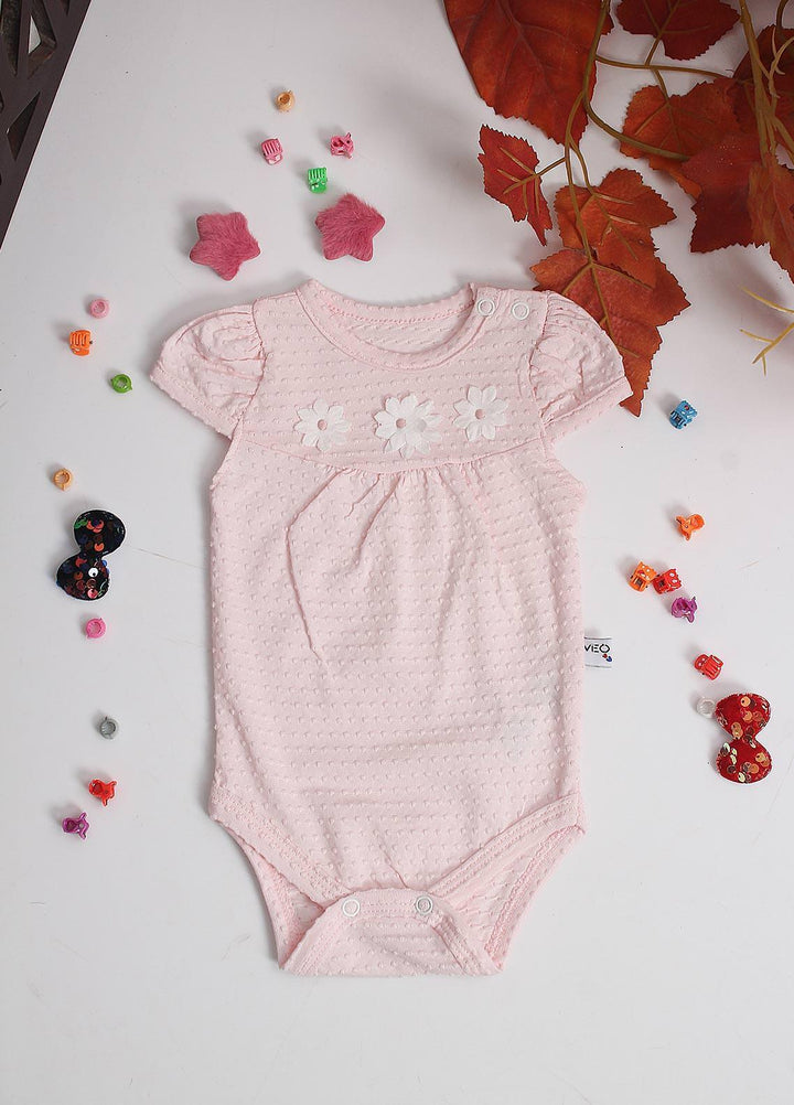 Sanaulla Exclusive Range Cotton Fancy Pret Romper for Kids -  1177 Pink