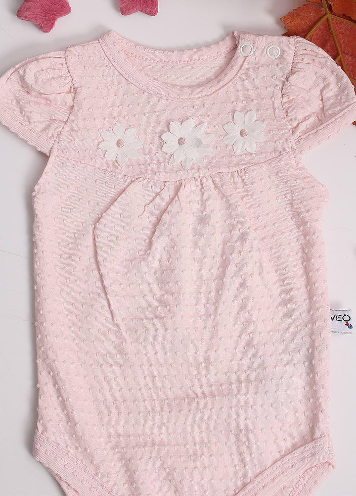 Sanaulla Exclusive Range Cotton Fancy Pret Romper for Kids -  1177 Pink