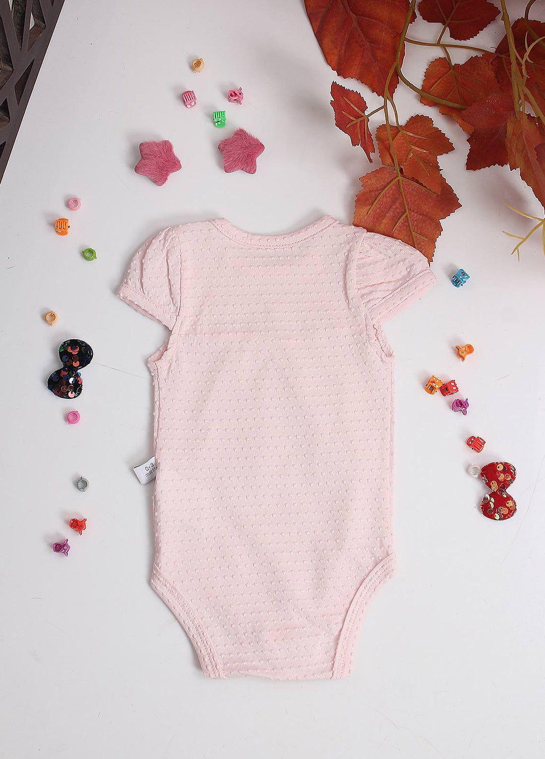 Sanaulla Exclusive Range Cotton Fancy Pret Romper for Kids -  1177 Pink