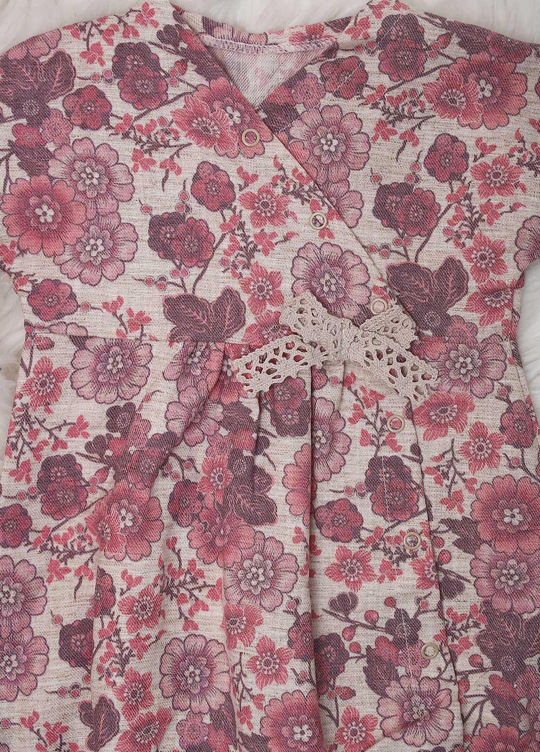 Sanaulla Exclusive Range Cotton  Kids Rompers -  1866 Pink