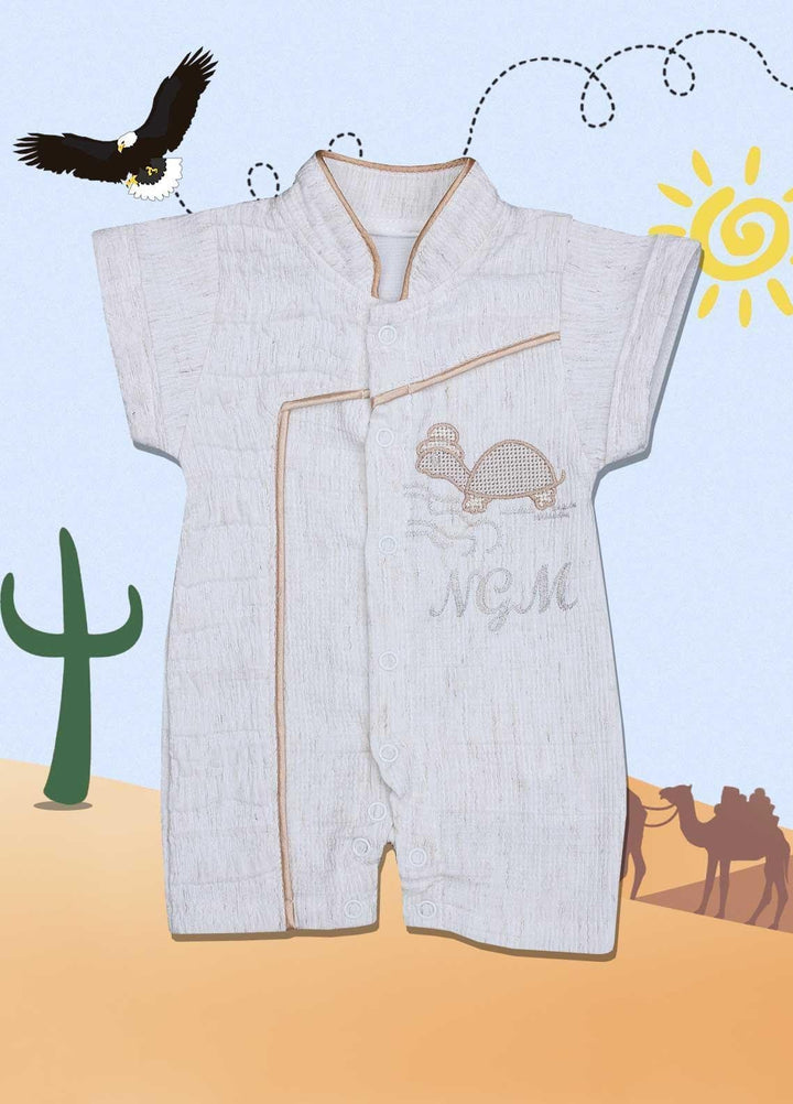 Sanaulla Exclusive Range Cotton Fancy Romper for Kids -  1935 Fawn