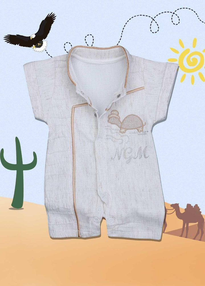 Sanaulla Exclusive Range Cotton Fancy Romper for Kids -  1935 Fawn