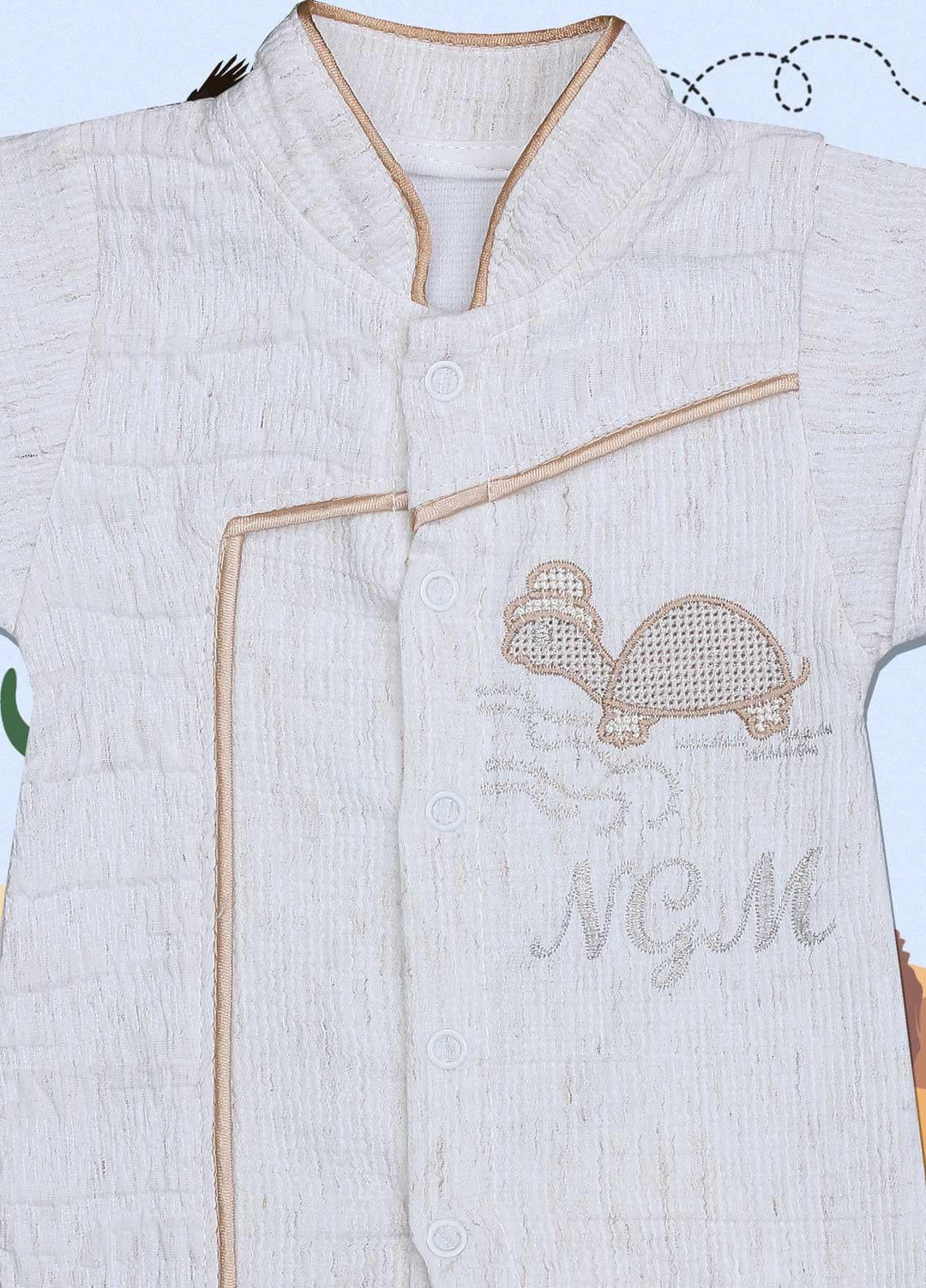 Sanaulla Exclusive Range Cotton Fancy Romper for Kids -  1935 Fawn