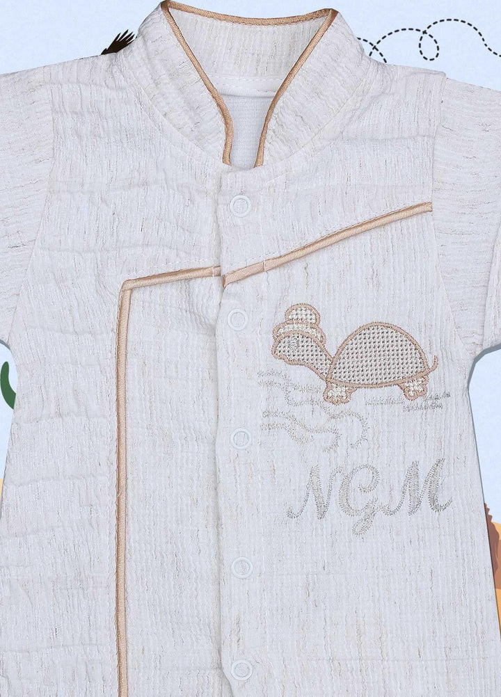 Sanaulla Exclusive Range Cotton Fancy Romper for Kids -  1935 Fawn