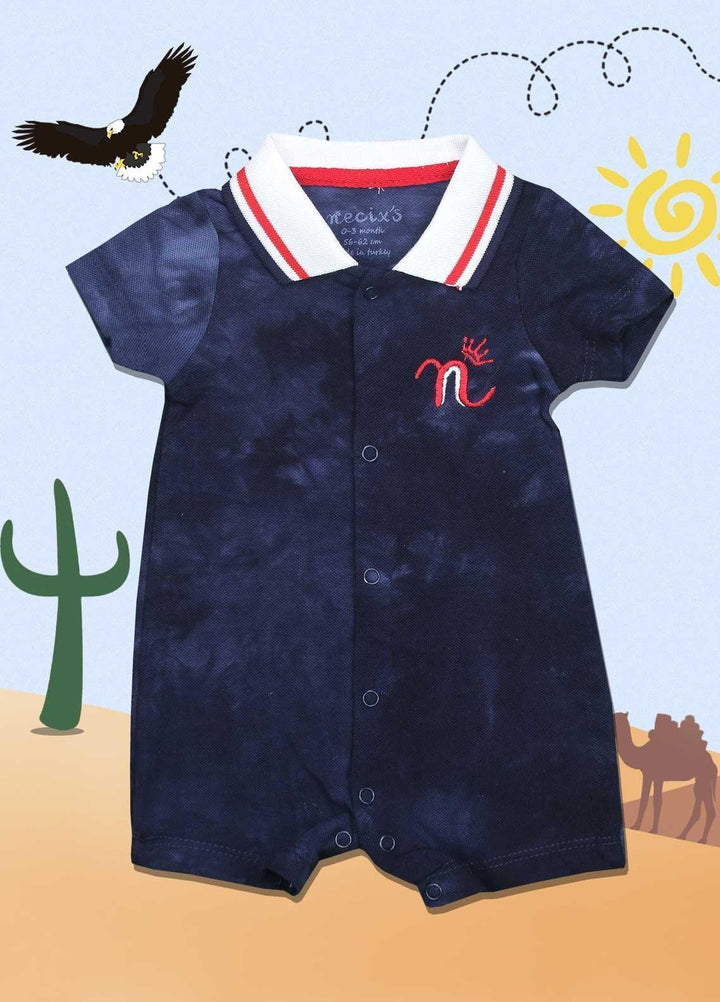 Sanaulla Exclusive Range Cotton Fancy Romper for Kids -  212163 Blue