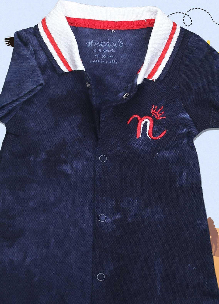 Sanaulla Exclusive Range Cotton Fancy Romper for Kids -  212163 Blue