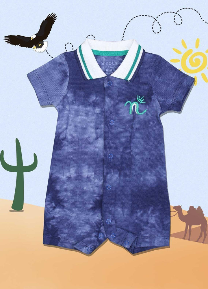 Sanaulla Exclusive Range Cotton Fancy Romper for Kids -  212163 Sky