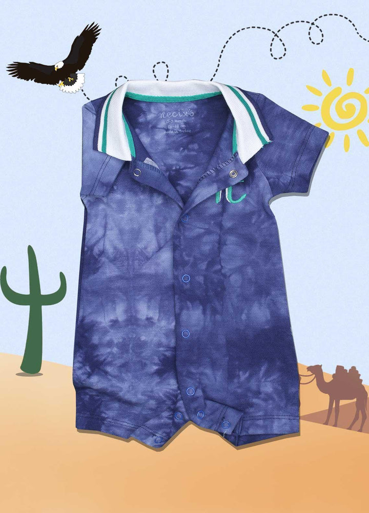 Sanaulla Exclusive Range Cotton Fancy Romper for Kids -  212163 Sky