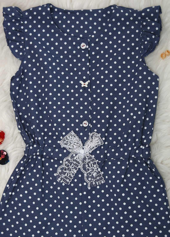 Sanaulla Exclusive Range Cotton  Rompers for Kids -  221053 Navy Blue