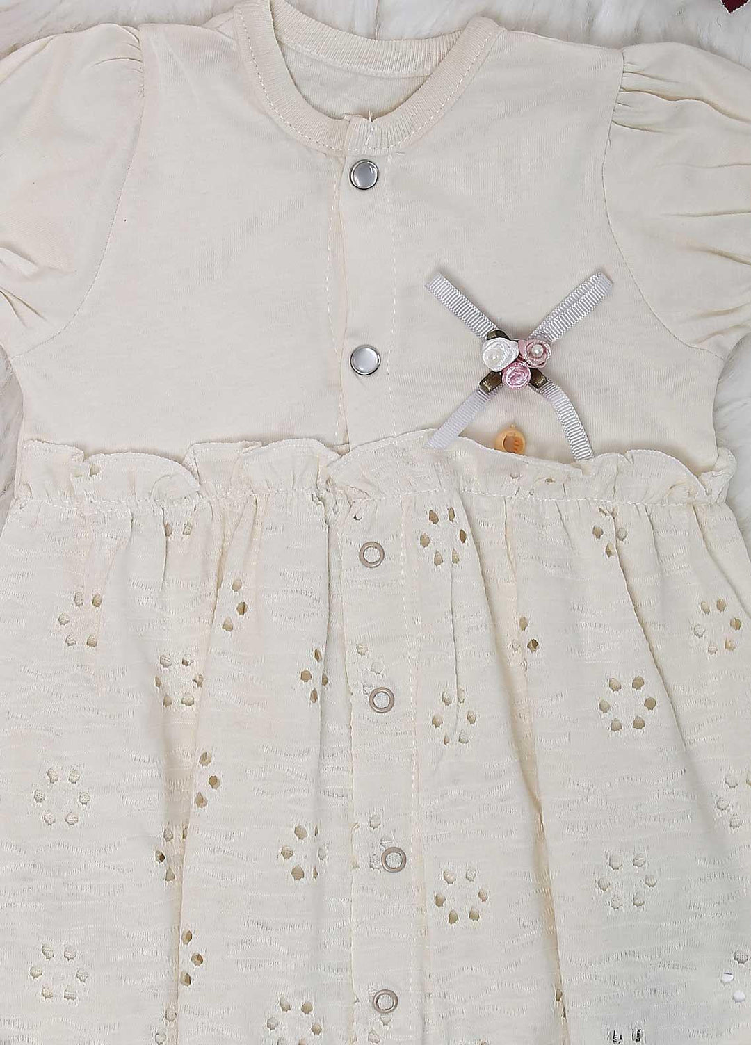 Sanaulla Exclusive Range Cotton  Rompers for Kids -  236219 Off White