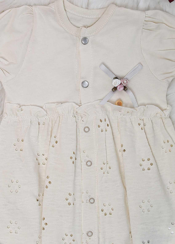 Sanaulla Exclusive Range Cotton  Rompers for Kids -  236219 Off White
