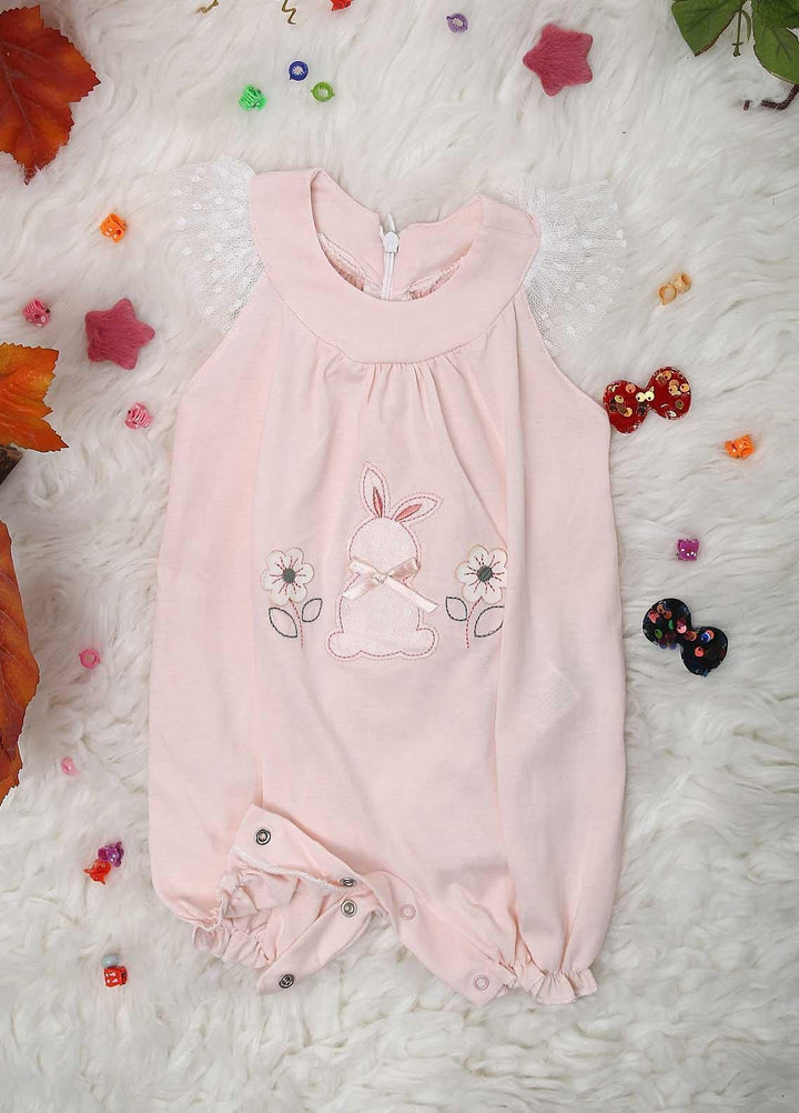 Sanaulla Exclusive Range Cotton  Rompers for Kids -  236238 Pink