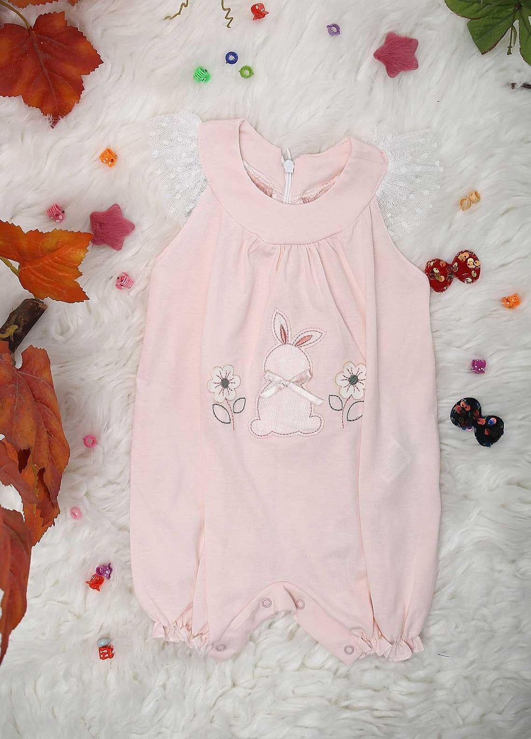 Sanaulla Exclusive Range Cotton  Rompers for Kids -  236238 Pink