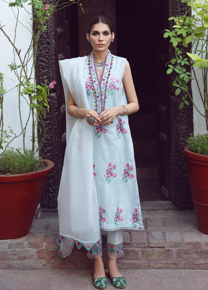 Kinaar by Shiza Hassan Embroidered Lawn Suits Unstitched 3 Piece SH21KN ELNAZ - Luxury Collection