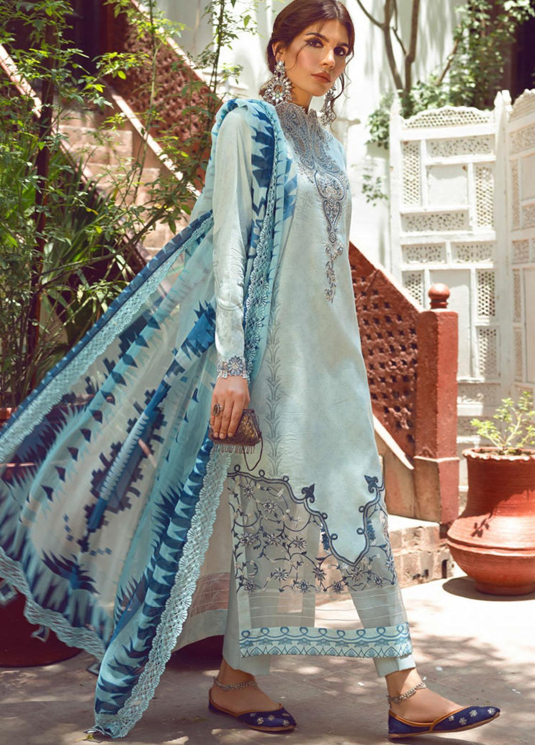 Kinaar by Shiza Hassan Embroidered Lawn Suits Unstitched 3 Piece SH21KN FARISA - Luxury Collection