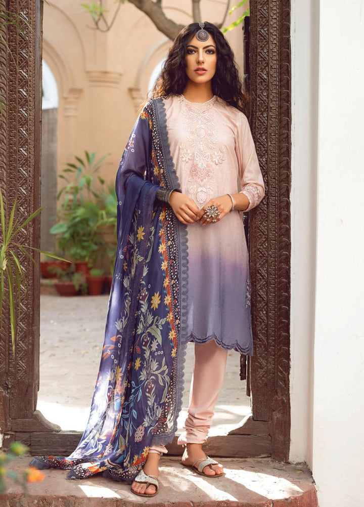 Kinaar by Shiza Hassan Embroidered Lawn Suits Unstitched 3 Piece SH21KN MEHERSA - Luxury Collection