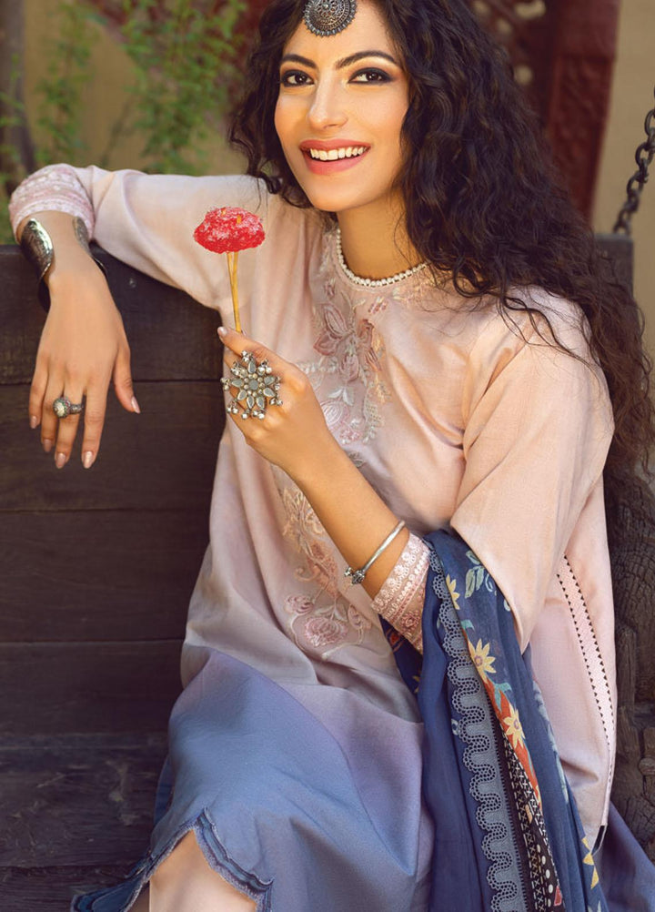 Kinaar by Shiza Hassan Embroidered Lawn Suits Unstitched 3 Piece SH21KN MEHERSA - Luxury Collection