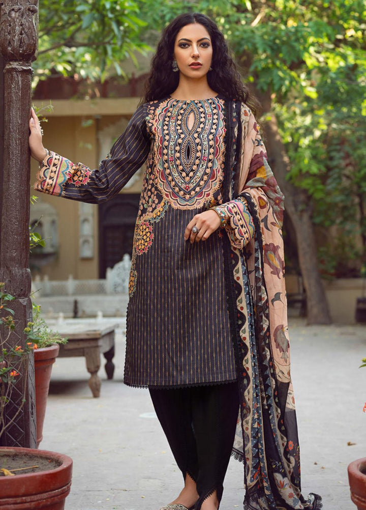 Kinaar by Shiza Hassan Embroidered Lawn Suits Unstitched 3 Piece SH21KN SITARA - Luxury Collection