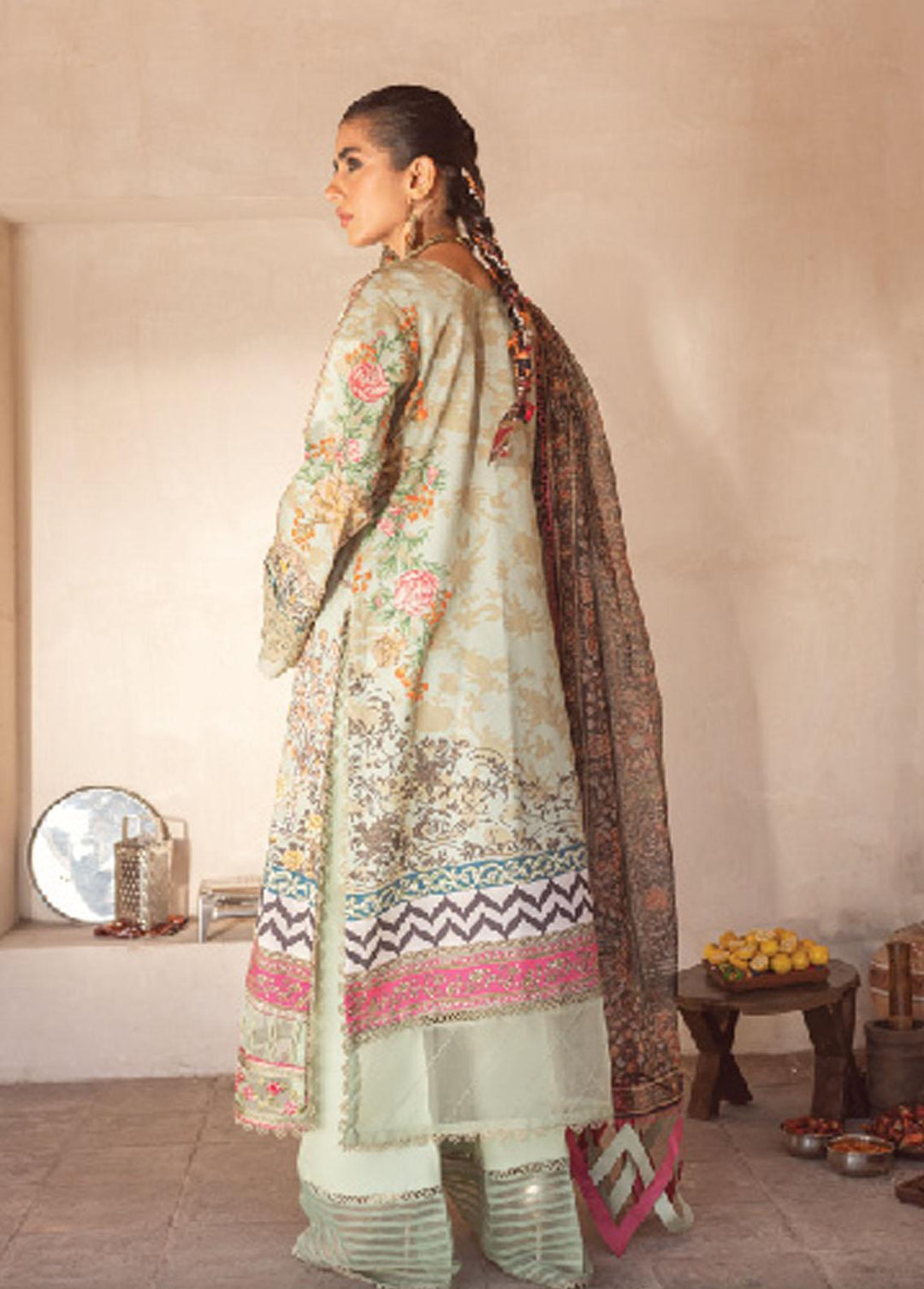 Kinaar by Shiza Hassan Embroidered Lawn Suits Unstitched 3 Piece SH23K SHZ-07 Maahiru - Summer Collection