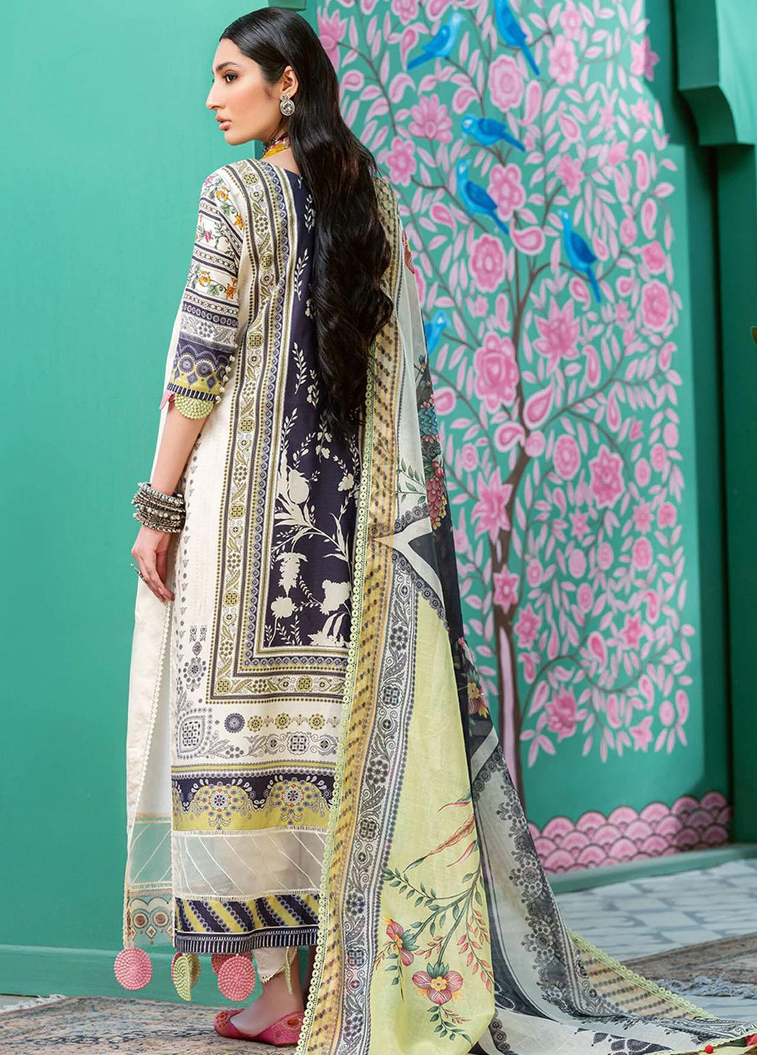 Kinaar Khwaab By Shiza Hassan Embroidered Lawn Suits Unstitched 3 Piece SH22KK KH-04 Sareh - Spring / Summer Collection