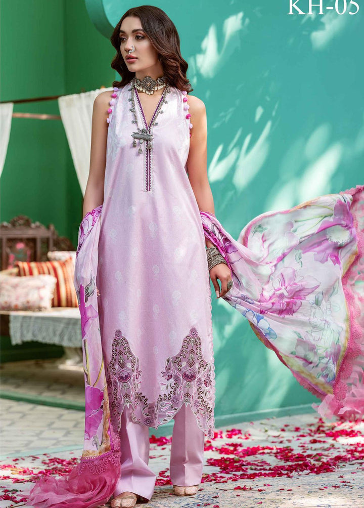 Kinaar Khwaab By Shiza Hassan Embroidered Lawn Suits Unstitched 3 Piece SH22KK KH-05 Rowshan - Spring / Summer Collection