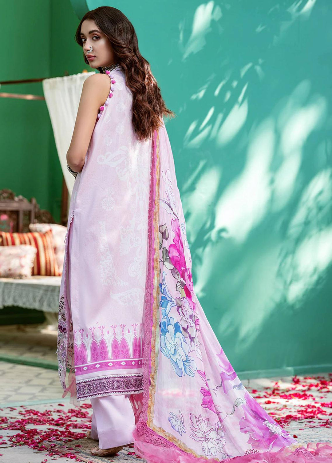 Kinaar Khwaab By Shiza Hassan Embroidered Lawn Suits Unstitched 3 Piece SH22KK KH-05 Rowshan - Spring / Summer Collection