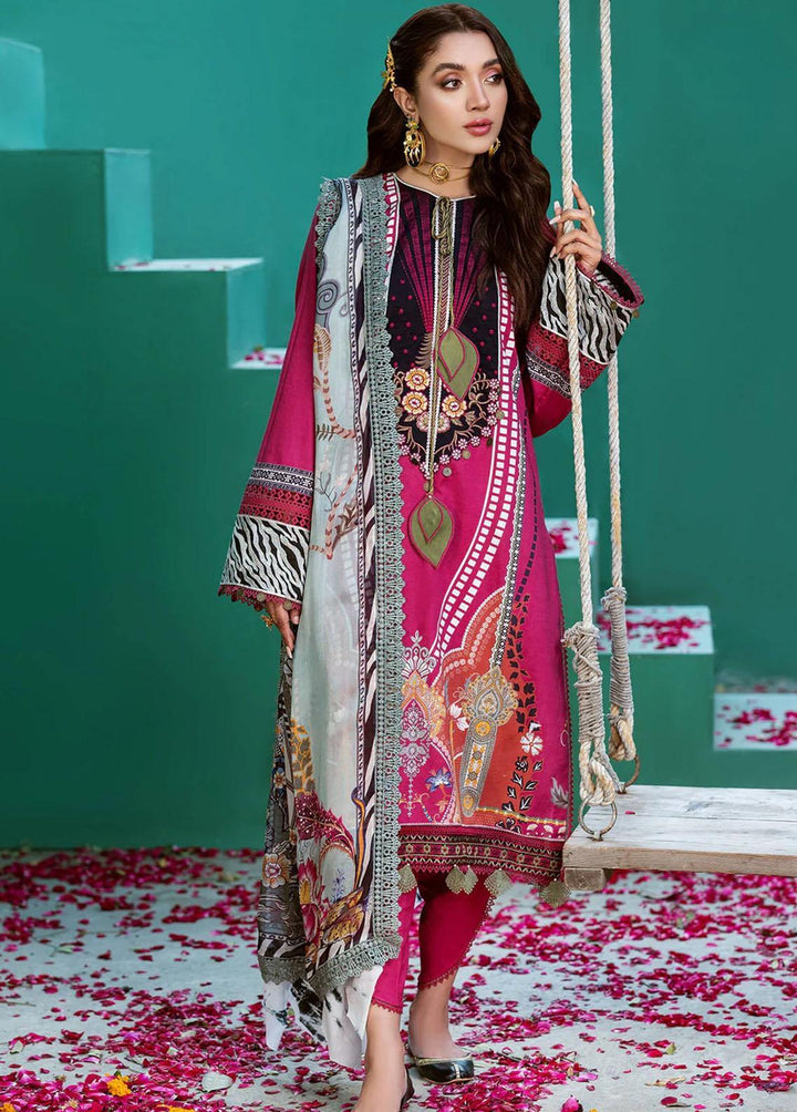 Kinaar Khwaab By Shiza Hassan Embroidered Lawn Suits Unstitched 3 Piece SH22KK KH-08 Dahleez - Spring / Summer Collection