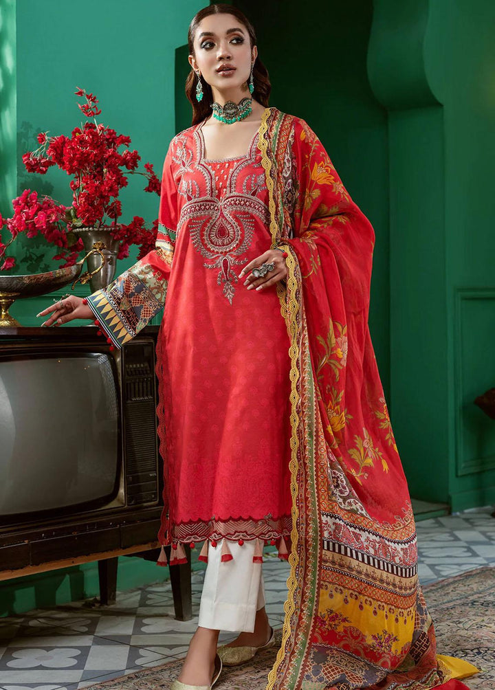 Kinaar Khwaab By Shiza Hassan Embroidered Lawn Suits Unstitched 3 Piece SH22KK KH-12 Zargul - Spring / Summer Collection
