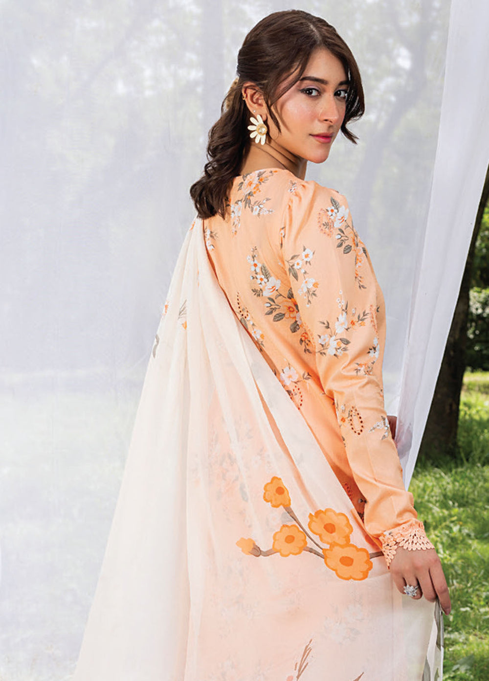 Koel by Humdum Chikankari Lawn Suits Unstitched 3 Piece HD25KC D-02 - Summer Collection