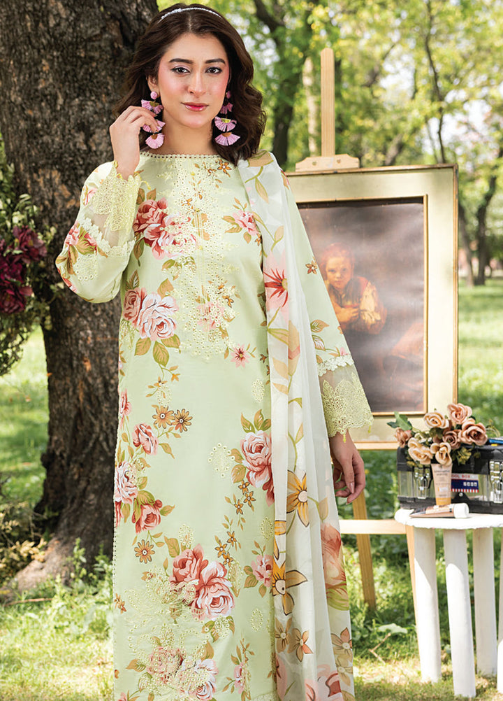 Koel by Humdum Chikankari Lawn Suits Unstitched 3 Piece HD25KC D-04 - Summer Collection