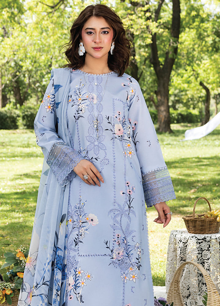 Koel by Humdum Chikankari Lawn Suits Unstitched 3 Piece HD25KC D-08 - Summer Collection