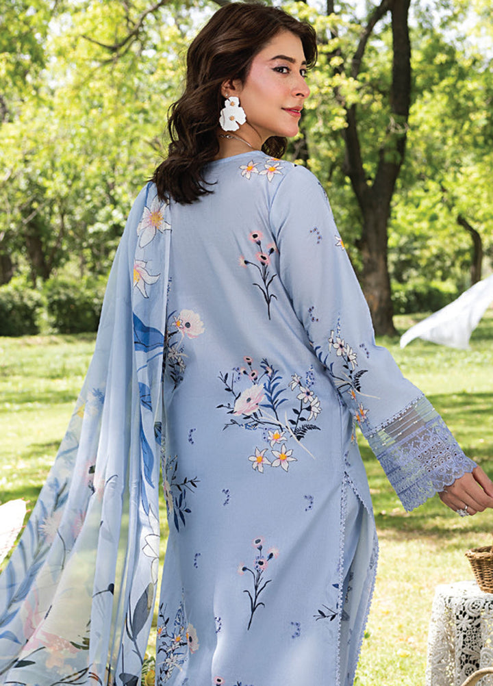 Koel by Humdum Chikankari Lawn Suits Unstitched 3 Piece HD25KC D-08 - Summer Collection