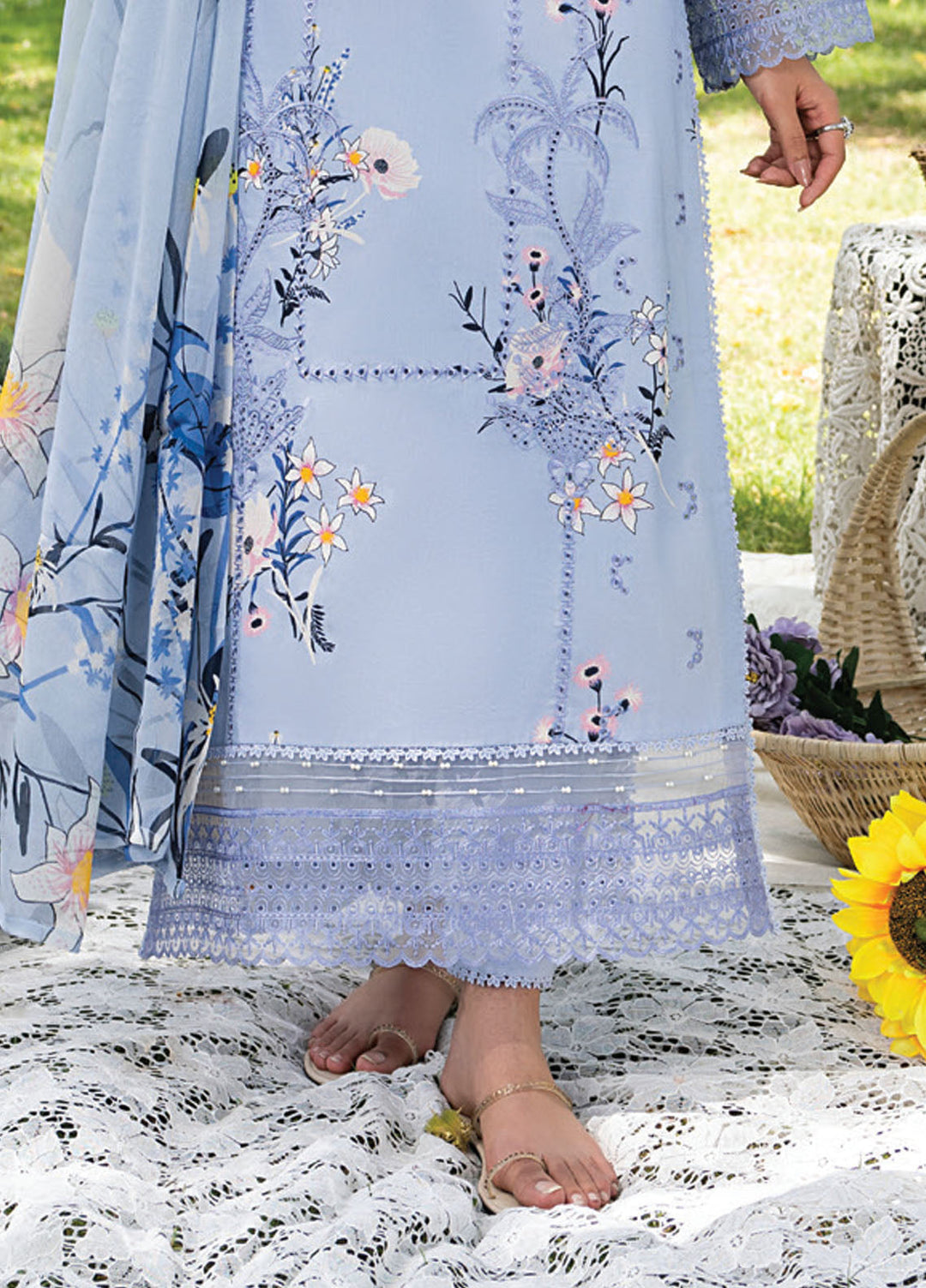 Koel by Humdum Chikankari Lawn Suits Unstitched 3 Piece HD25KC D-08 - Summer Collection