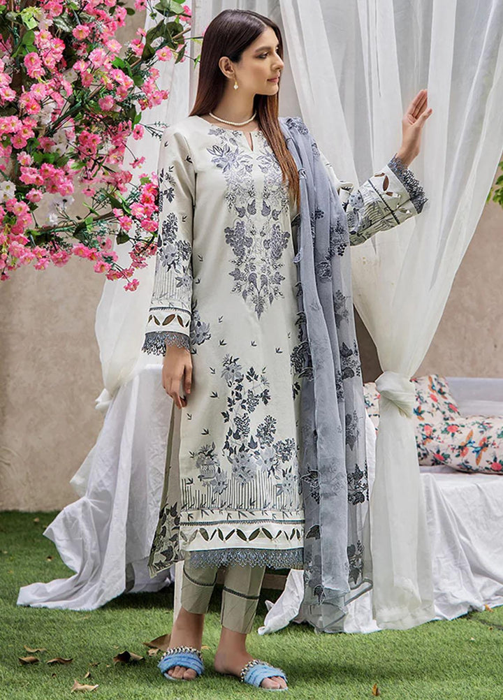 Koel By Humdum Embroidered Lawn Suits Unstitched 3 Piece HD23KL D-01 - Summer Collection
