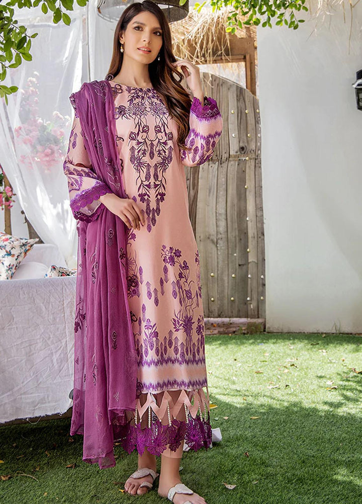 Koel By Humdum Embroidered Lawn Suits Unstitched 3 Piece HD23KL D-02 - Summer Collection