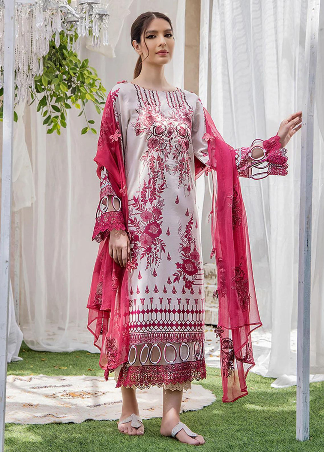 Koel By Humdum Embroidered Lawn Suits Unstitched 3 Piece HD23KL D-04 - Summer Collection