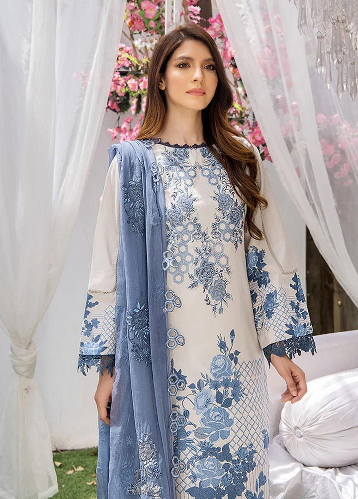 Koel By Humdum Embroidered Lawn Suits Unstitched 3 Piece HD23KL D-05 - Summer Collection