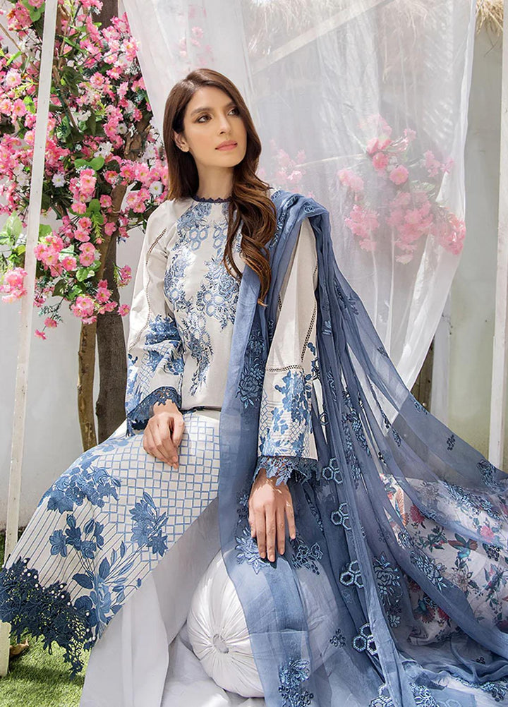 Koel By Humdum Embroidered Lawn Suits Unstitched 3 Piece HD23KL D-05 - Summer Collection