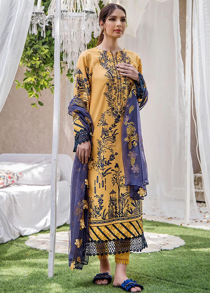 Koel By Humdum Embroidered Lawn Suits Unstitched 3 Piece HD23KL D-06 - Summer Collection