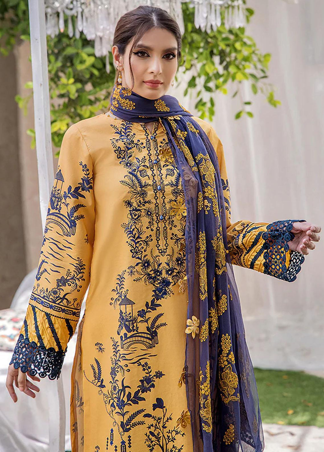 Koel By Humdum Embroidered Lawn Suits Unstitched 3 Piece HD23KL D-06 - Summer Collection