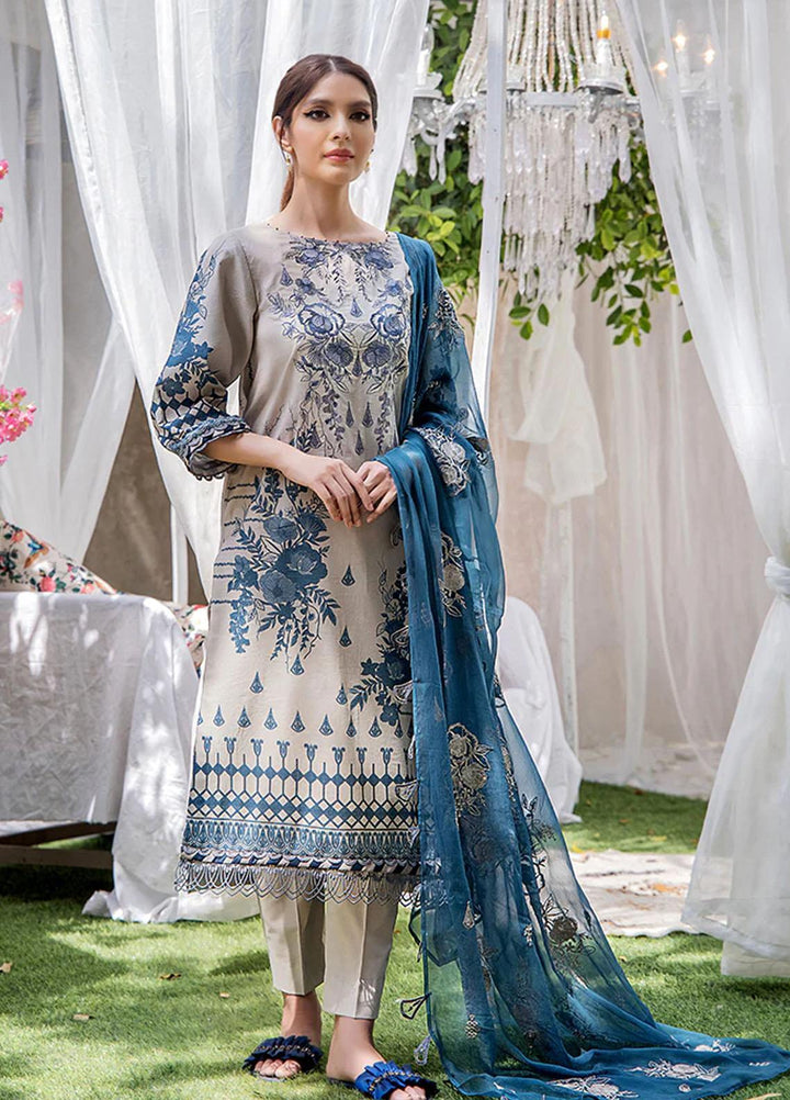 Koel By Humdum Embroidered Lawn Suits Unstitched 3 Piece HD23KL D-09 - Summer Collection