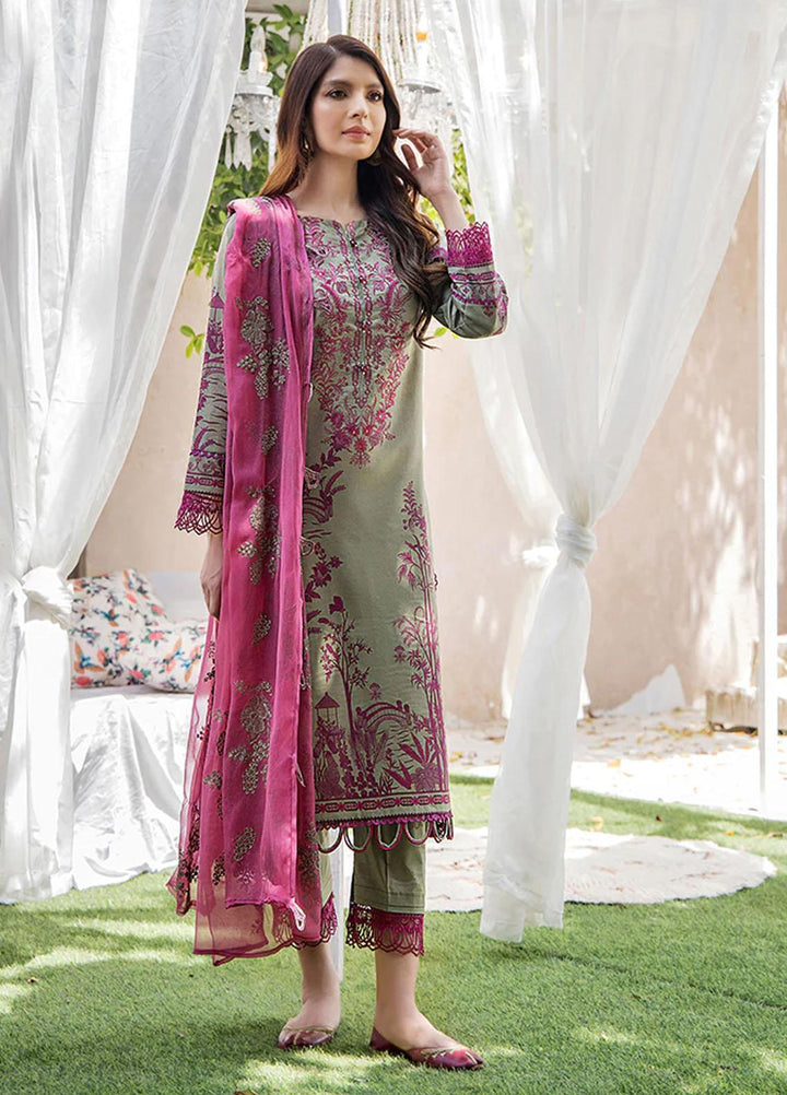 Koel By Humdum Embroidered Lawn Suits Unstitched 3 Piece HD23KL D-10 - Summer Collection