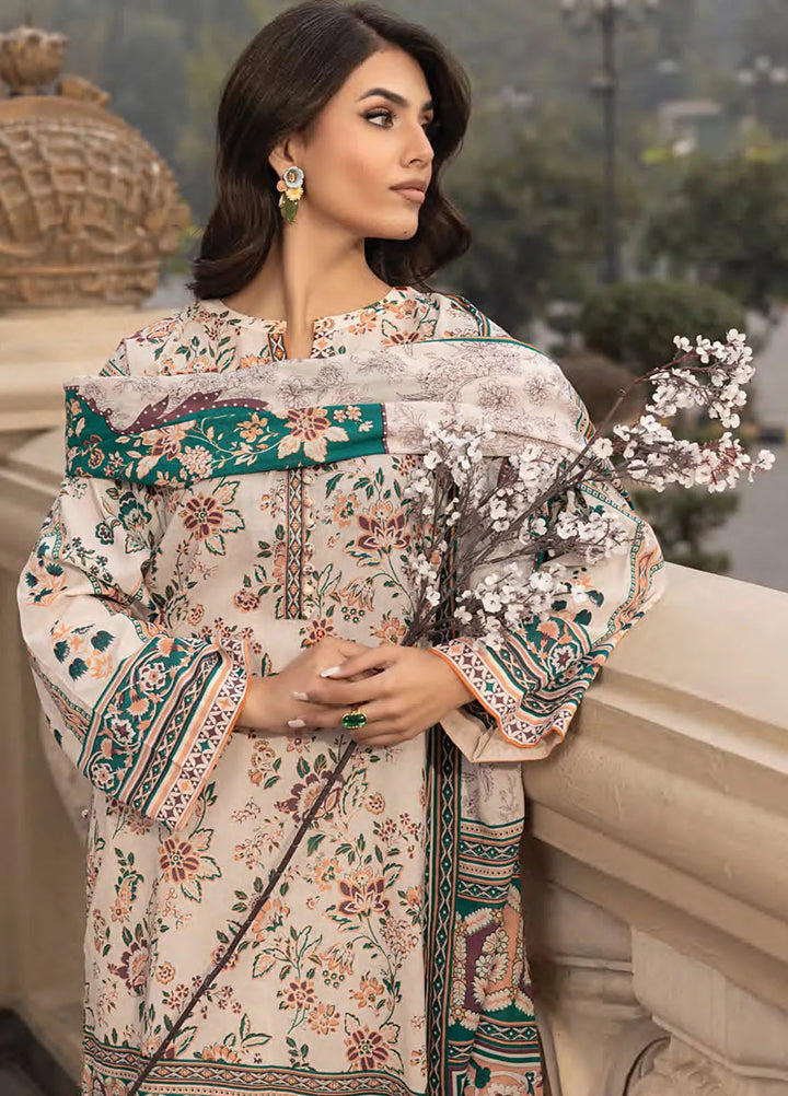 Komal by Lakhany Printed Lawn Suit Unstitched 3 Piece LSM25K LG-AR-0115 - Summer Collection