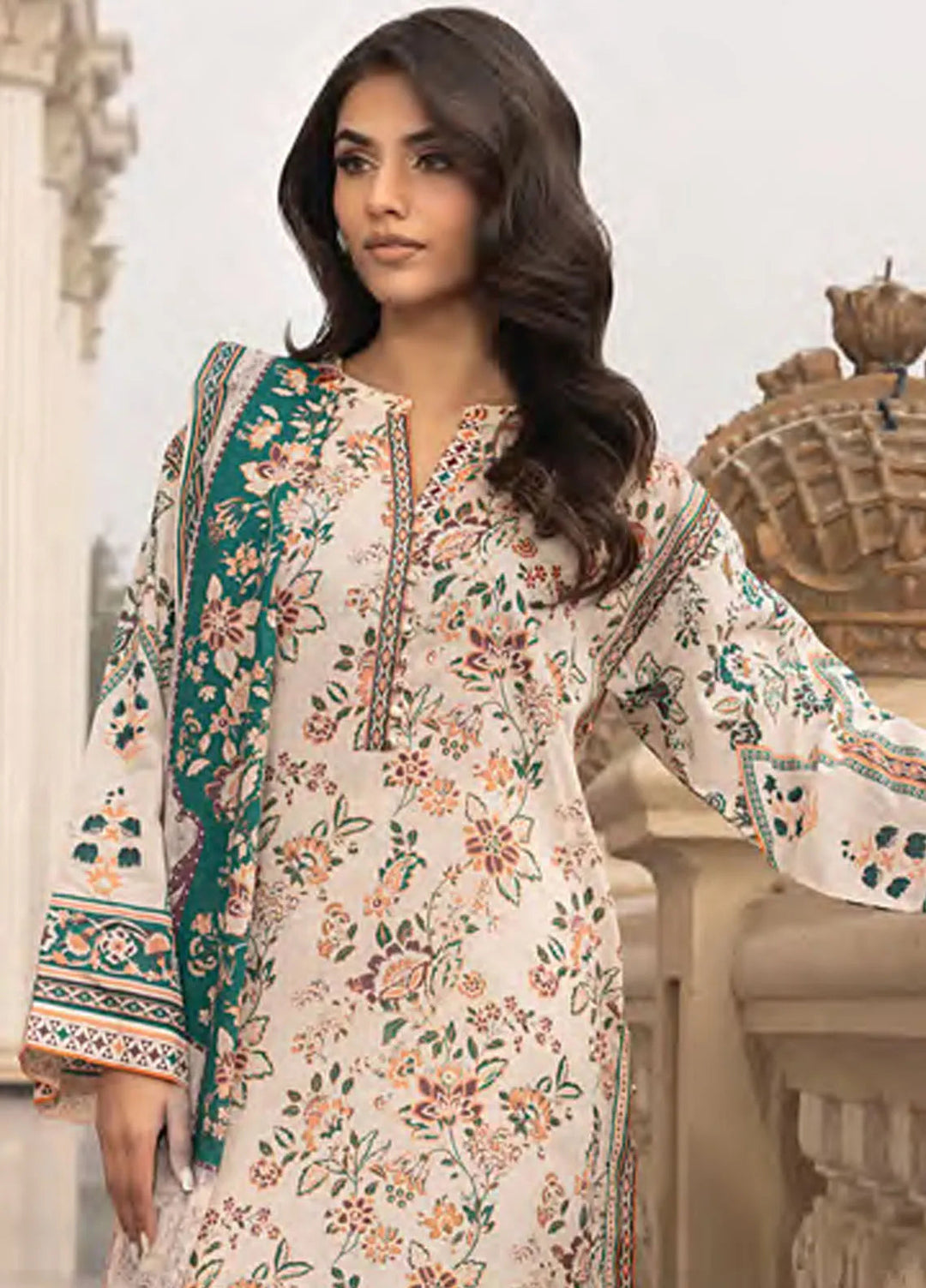 Komal by Lakhany Printed Lawn Suit Unstitched 3 Piece LSM25K LG-AR-0115 - Summer Collection