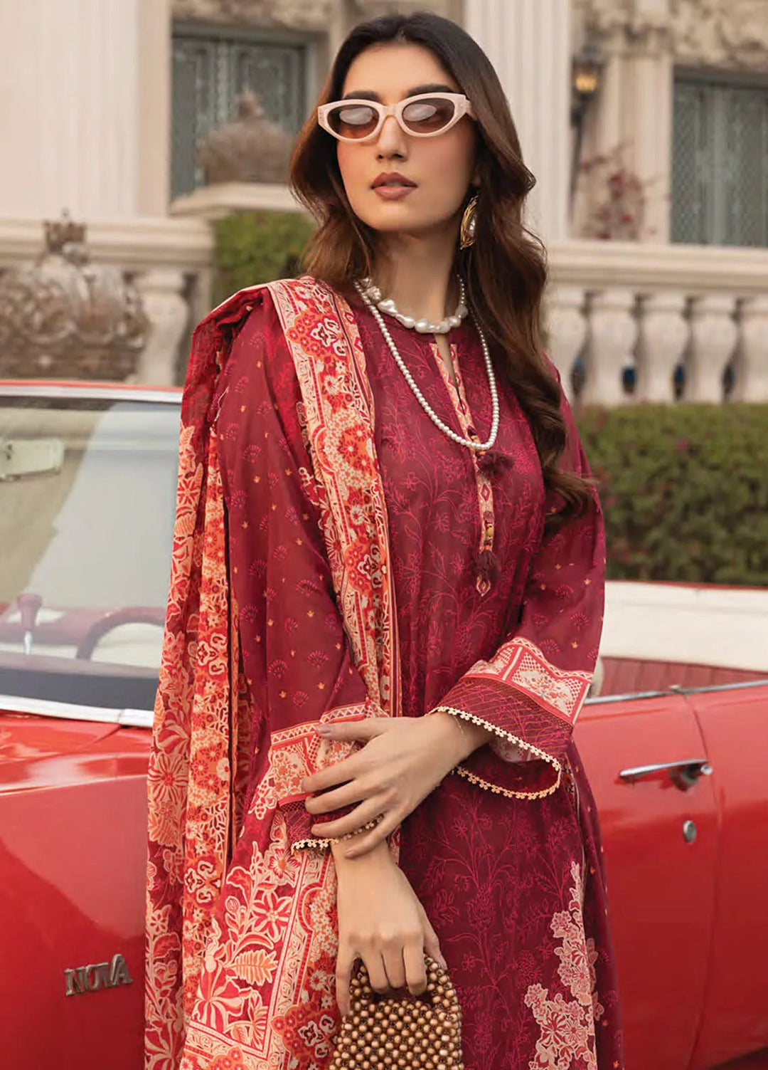Komal by Lakhany Printed Lawn Suit Unstitched 3 Piece LSM25K LG-AR-0116 - Summer Collection